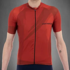 Carnac Men's Brosse Short Sleeve Jersey / Red -Bicycle Gear Shop CLCABSSJR P3