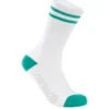 Carnac Stripe Perform Cycling Socks / White & Teal