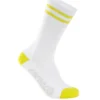 Carnac Stripe Perform Cycling Socks / White & Zesty Lime