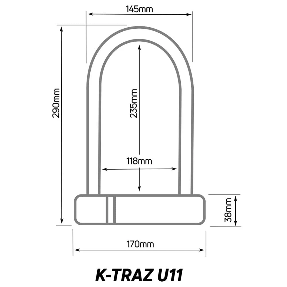 Zefal K-Traz U11 Bicycle U-Lock 2 Zefal K-Traz U11 Bicycle U-Lock - Image 2