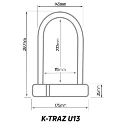 Zefal K-Traz U13 Bicycle U-Lock -Bicycle Gear Shop zl340 02